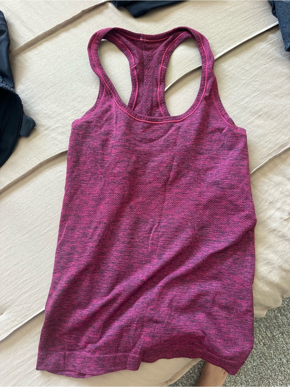 lululemon athletica Pink Heather Racerback Tank
